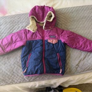 Patagonia Baby Girls Tribbles Reverseable Coat Jacket Hoodie 3T